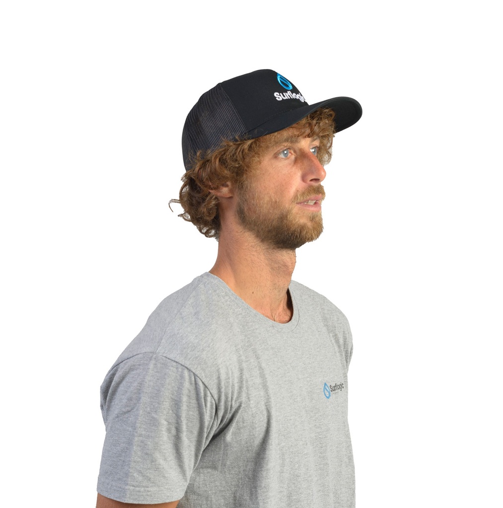 GORRA SURFLOGIC CURVA TRUCKER NEGRO