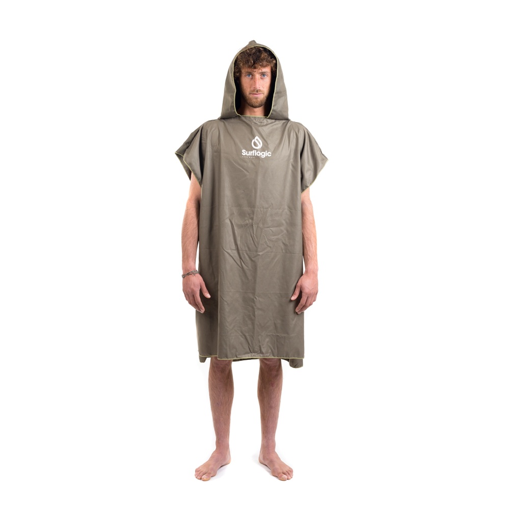 Microfiber Poncho Olive green SURFLOGIC