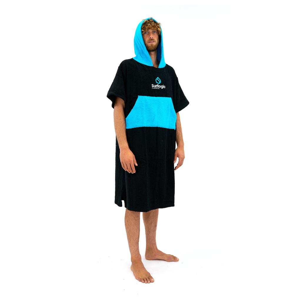 PONCHO SURFLOGIC NEGRO/CYAN