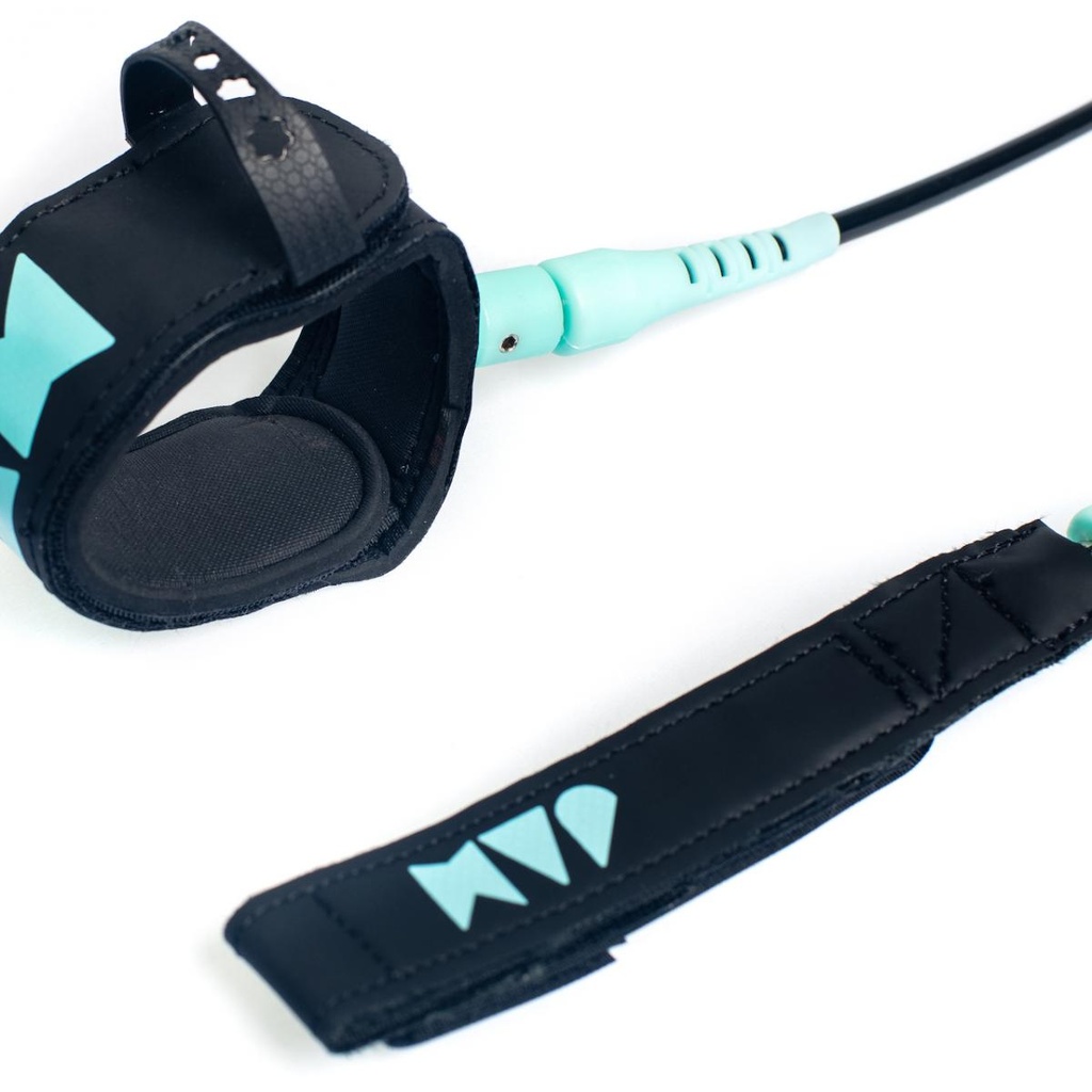 JAM SHREDDER Leash 6FT 6MM BLACK/TURQUOISE