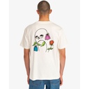 CAMISETA RVCA FLOWER SKULL SS TEE | S | ANTQ WHITE