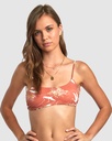 OUTLET TOP BIKINI RVCA TOSSED SIDE STRAP BRALETTE || M