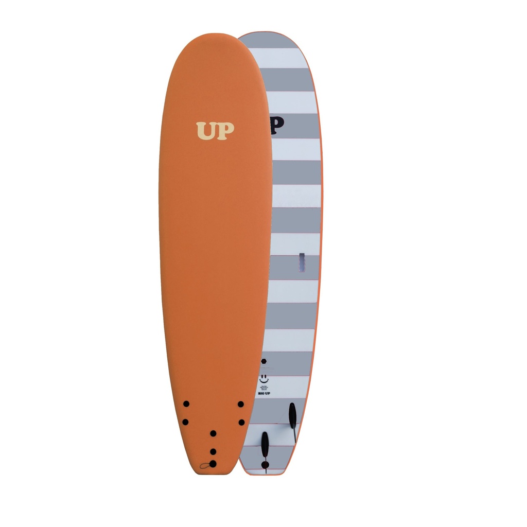 SURFBOARD SOFT BIG UP 8'0 ORANGE - WHITE
