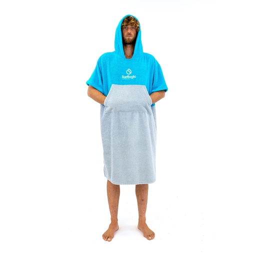 [59804] PONCHO SURFLOGIC CYAN/GRIS