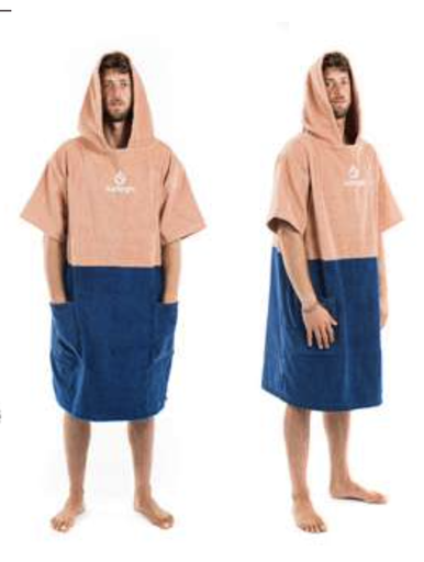 [59810] PONCHO SURFLOGIC TILE/NAVY